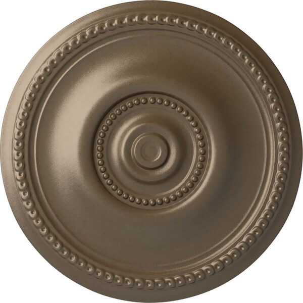 Ekena Millwork Raynor Ceiling Medallion (Fits Canopies up to 6"), Hand-Painted Warm Silver, 20 5/8"OD x 1 3/8"P CM20BEWSS - main